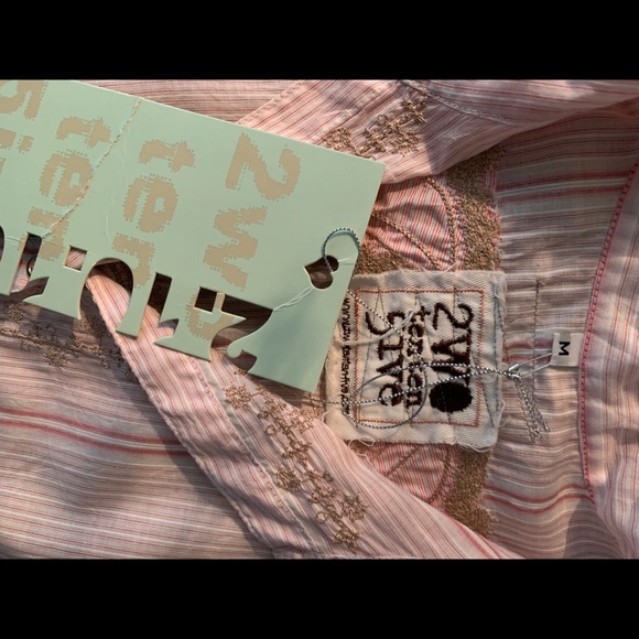 Johnny Was 210 Skull/Wings Stripe top Sz M NWT - Picture 8 of 8